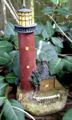 Latex lighthouse mold 5''H x 3'' x 2.5'' plaster cement rubber casting sea mould
