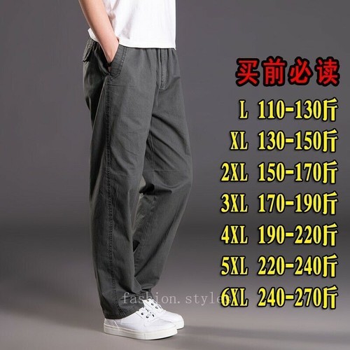 Men's Multi-pocket Trousers Cargo Overalls Army Pants 100% Cotton Casual Loose - Picture 17 of 34