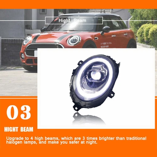 LED Headlights Assembly LED DRL Headlamps Pair L&R For BMW MINI F56 2014-2019 - Bild 12 von 17