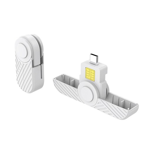 USB-C IC Smart Card Reader For Bank Card ID Card Portable Type-C SIM Ca~w~ - Afbeelding 14 van 14