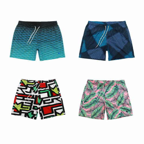 Hot Swim Trunks Summer Print Shorts Pocket Sufr Pants with Mesh Lining Quick Dry - Bild 1 von 15