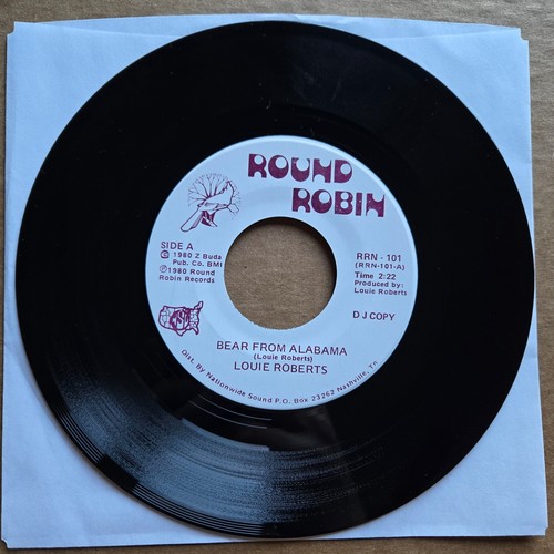 Louie Roberts Bear From Alabama RARE COUNTRY PROMO 45 7" Record Vinyl Records - Picture 2 of 2
