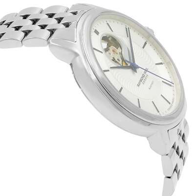 Raymond Weil Maestro Automatik Stahl Silber Zifferblatt Herren Uhr 