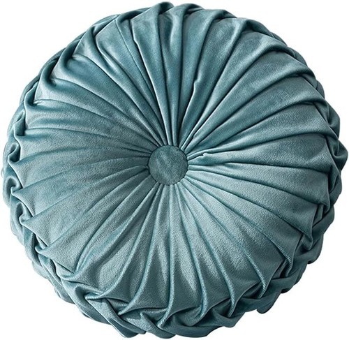 Round Pleated Throw Pillows Velvet Pumpkin Meditation Pillow Chair Sofa Cushion - Picture 18 of 21