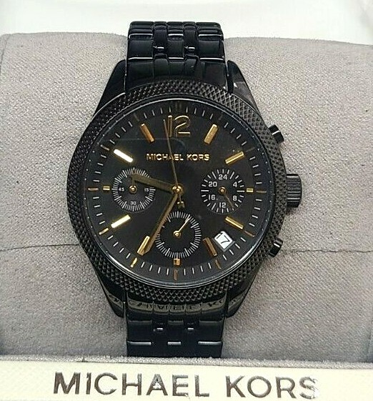 Michael Kors Womens Polished Black 38mm 