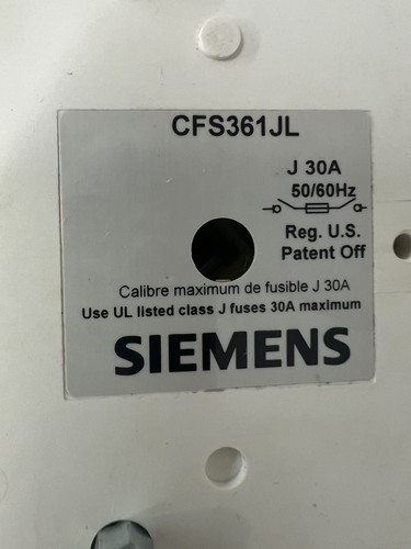 SIEMENS CFS361JL Panel Accessories & Disconnect Switch Supplies  - Bild 2 von 5