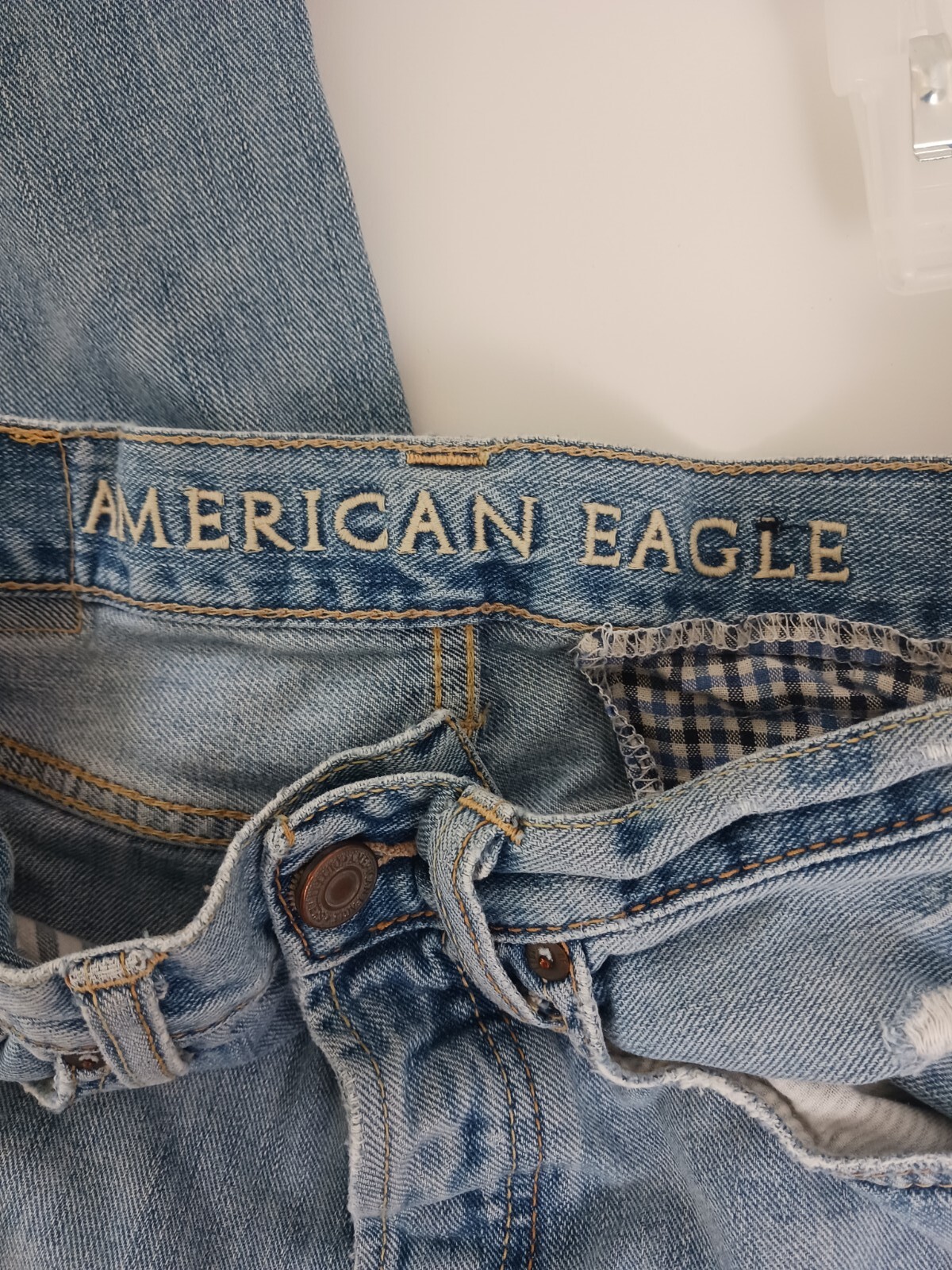 American Eagle Bootcut Distressed Patchwork Jeans… - image 8