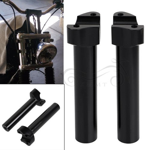 Elevadores de manillar negros de 6" para Harley barra de hierro de 1" 883 Road Glide Sportster 1000 - Imagen 6 de 16