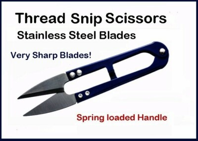 Thread Snips Scissors Stainless Steel Blades Sewing Embroidery etc. Sipped / USA