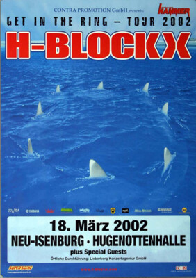 H Blockx - Get In The Ring, Neu-Isenburg 2002 | Konzertplakat | Poster