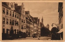 Postcard postcard Rothenburg Herrenstrasse with Hotel Eisenhut GERMANY (1076553)
