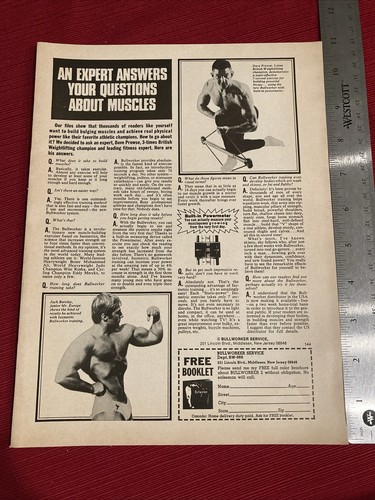 Weightlifting Champ Dave Prowse for Bullworker 1973 Print Ad - Great To Frame! - Picture 1 of 2