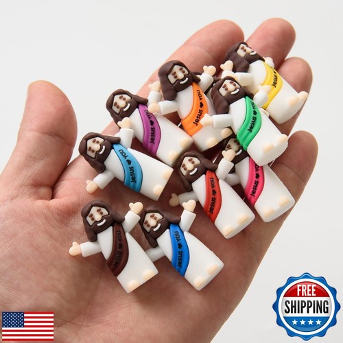 ARCHCRTC 50 Pcs Mini Jesus Figures Tiny Jesus Loves You Figurine Little Relig - Picture 3 of 4