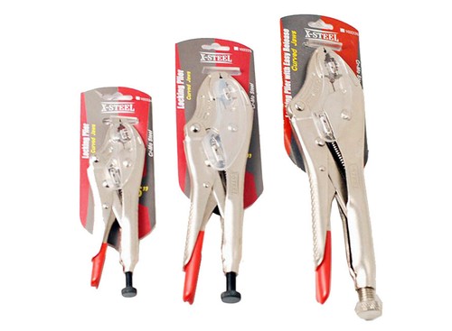 4-pack Expert Cr-Mo Locking Pliers Vice Grip Curve Jaw 3 Rivet Option:4x 5/7/10" - Bild 2 von 5