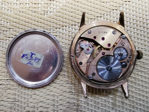 Vintage VERGOLDETE SCHWEIZER HERRENUHR TITAN - Bild 3 von 5