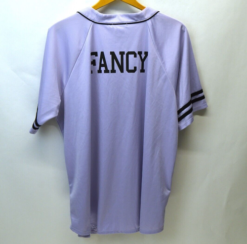 Maglia baseball Hot Topic donna 2XL lavanda kawaii unicorno gatto con bottoni - Foto 10 di 14