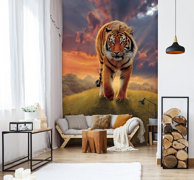 3D Aufsteigend Tier Tiger C862 Tapete Wandbild Fototapete Vincent Amy