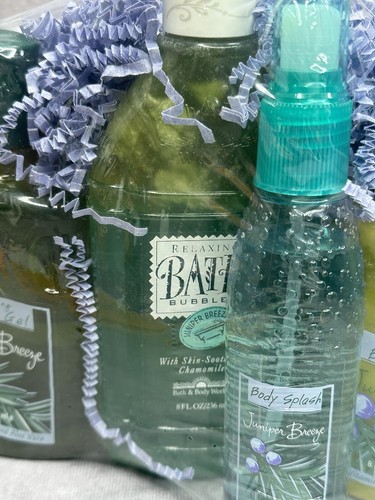 New Vintage BOS Bath & Body Works Juniper Breeze Lotion Spray Shower Gel Bubble - Picture 6 of 9