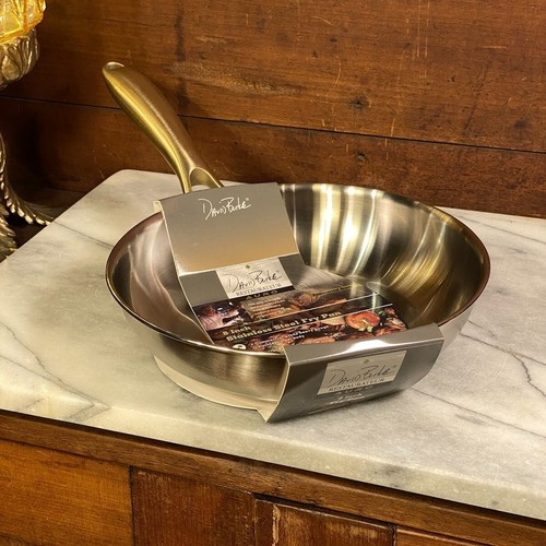David Burke Stainless w/ Gold Handle Auro Series 8" Frying Pan Skillet ~ New - Picture 5 of 19