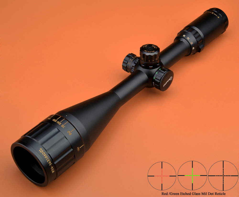 Freeship Sniper 4-16x50AO R//G Turrets W//Lock//Reset Glass Mil Dot Rifle Scope