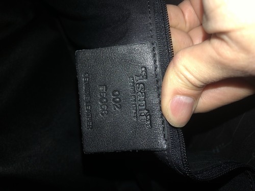 i santi genuine italian leather purse made in Italy One flaw strap BLaCK leather - Afbeelding 7 van 7