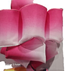 Luxury Wired-Edged RIBBON 2.5"/6.3cm Pink/White  Ombre , sold by meter