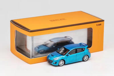 ED GCD 1:64 Blue MPS Mazda 3 Hatchback Sports Model Diecast