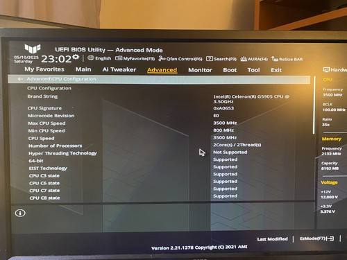 ASUS TUF GAMING Z590-PLUS LGA 1200 Intel 10TH / 11TH GEN ATX Motherboad(WORKING) - Photo 9/10