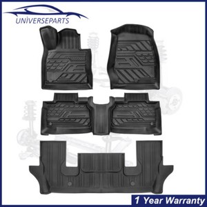 For 2020-21 Ford Explorer 7 Seats Full Set Car Floor Mats TPE Liners 3