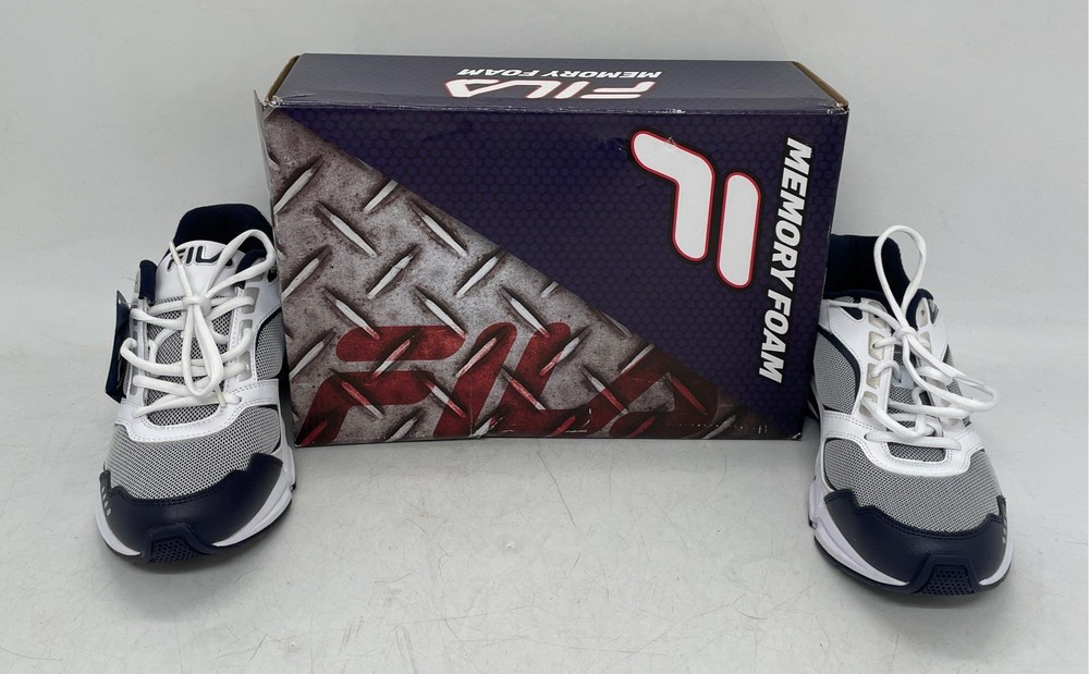 NIB Fila Memory Decimus 1GM01859-109 White Lifestyle Sneakers Shoes Men's 10 NEW
