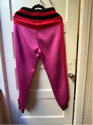 Frankie Morello red purple black color block stripe urban jogger sweatpants XS - Picture 5 of 7