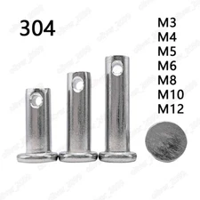 304 Stainless Steel Clevis Pins With Head M2/M2.5/M3/M4/M5/M6/M8/M10/M12
