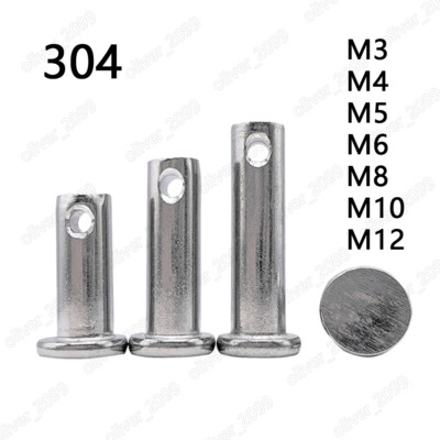 304 Edelstahl Einloch Gabelkopfstifte Flachekopf M2/M2,5/M3/M4/M5/M6/M8/M10/M12