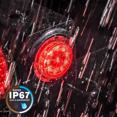 Luces LED redondas LED rojas para remolque DOT de 2 pulgadas con ojal para camión - Imagen 6 de 8
