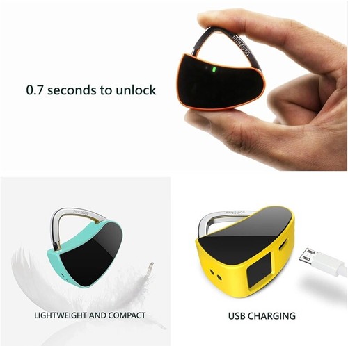 Fingerprint Padlock Smart Padlock With Keyless Biometric Colorful Fashionable Lo - Picture 3 of 6