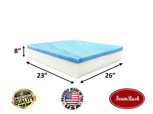 FoamRush 23" x 26" Cool Gel Memory Foam Bench Cushion Replacement (Made in USA) - Picture 10 of 10