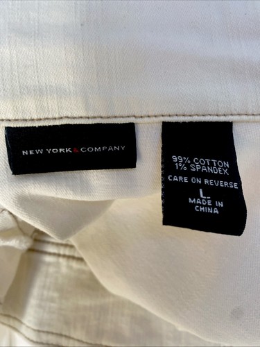 Winter White Women's Denim Jacket New York Company Large Contrasting Stitching - Picture 4 of 5