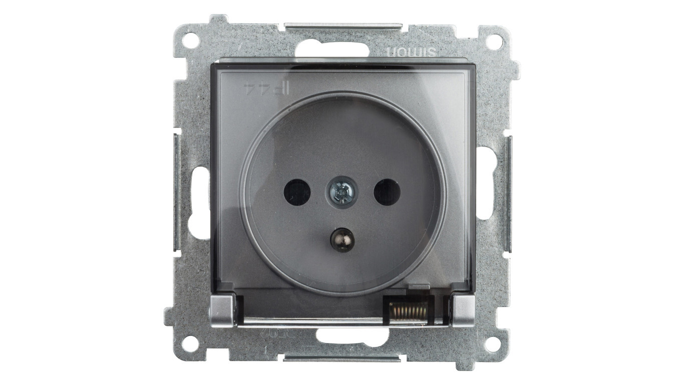 Simon 54 Splash-proof socket w / u IP44 with a transparent cover without  /T2UK