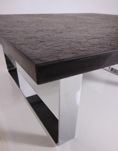 Mid Century 60s 70s Draenert Chrom Stahlkufen Couch Tisch Schieferplatte 70er J. - Bild 2 von 10