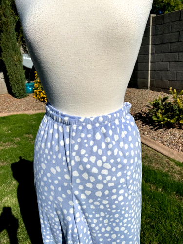 Donna Karan Luxurious Velour Pajamas 2 Piece Set Size 3X Periwinkle Dot $82 NWT - Picture 6 of 9