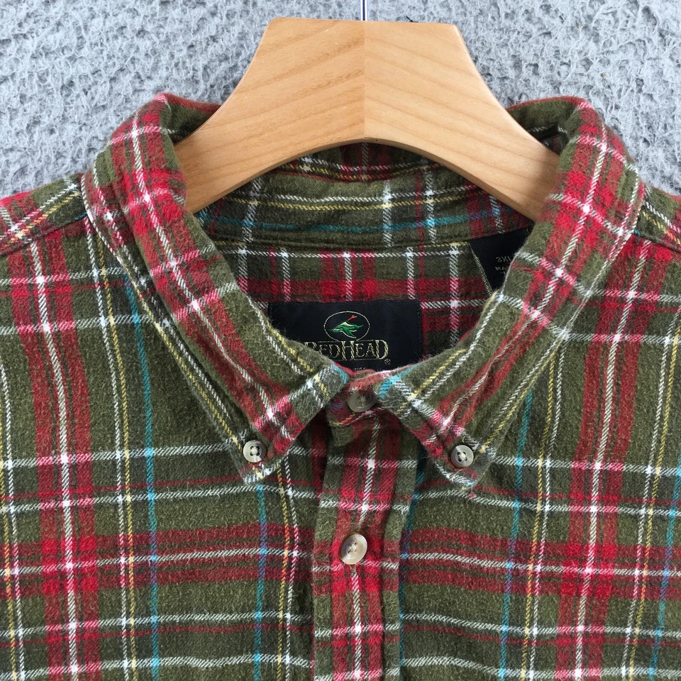 Camisa de vestir Red Head para hombre 3XL multicolor cuello a cuadros mangas largas informal Foto 3 de 4