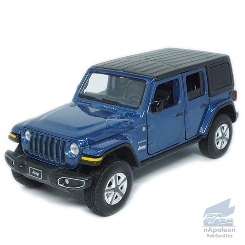 Jeep Wrangler Sahara ORV 1:32 Model Car Diecast Toy Vehicle Gift Collection Blue