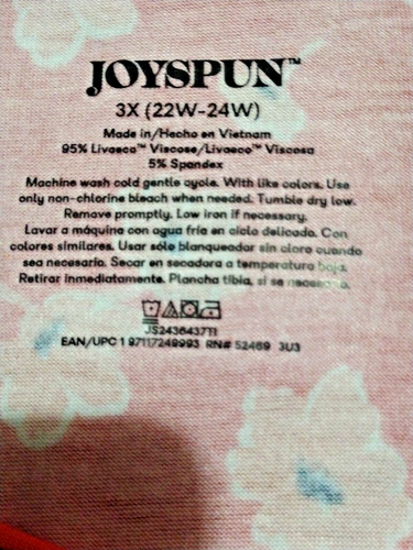 Blusa Joyspun para dama talla 3X (22W-24W) roja con pétalos cómoda suave nueva con etiquetas - Imagen 12 de 14