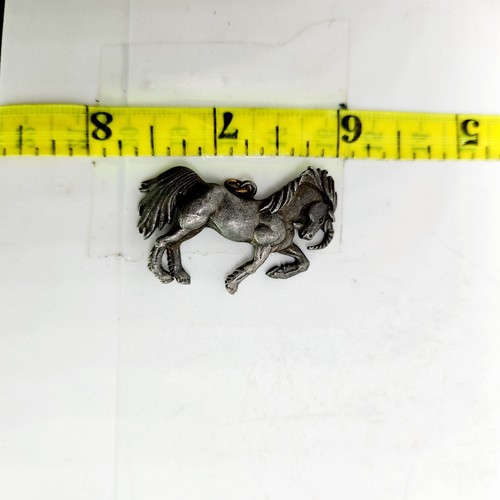 Ciondolo Charm Vintage JJ Peltro Rampante Unicorno Cavallo Mitico Fantasia - Foto 5 di 5