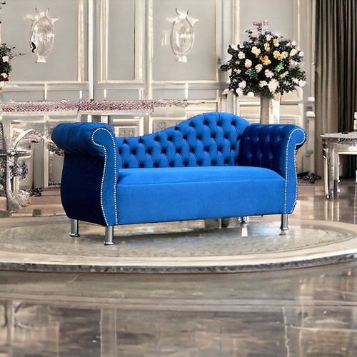 2 seater Chesterfield Artois Double Arm Chaise Lounge Sofa Vintage Soft Velvet - Picture 14 of 30