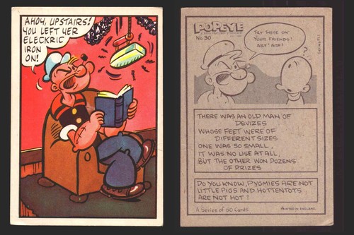 Tarjeta coleccionable vintage de confitería Popeye Chix 1959 tú eliges individuales #1-50 - Imagen 41 de 61