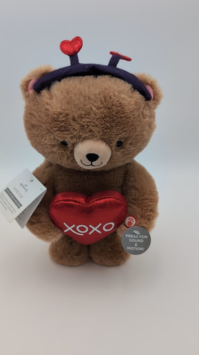 LOVE CUB ~ San Valentino ~ Hallmark TECHNO PELUCHE con suono e movimento con etichette - Video 1 di 1