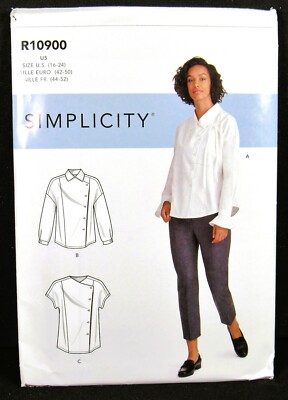 Blouse Top Plus Size 16 18 20 22 24 Uncut Pattern Simplicity 10900 Womens