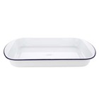 NEW Falcon Enamel Lasagna Pan White & Blue