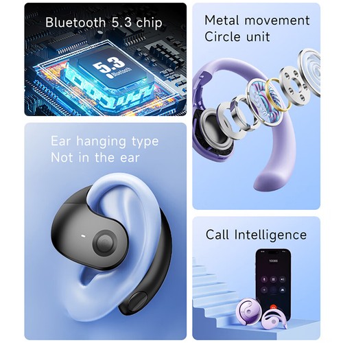 TWS Wireless Bluetooth Earphones Headphones Sports Ear Hook Running Bass Earbuds - Picture 7 of 11